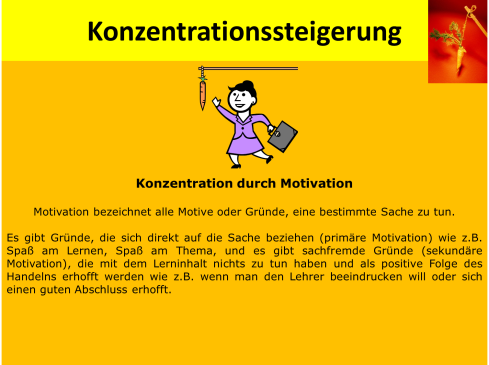 Konzentrationssteigerung durch Motivation
